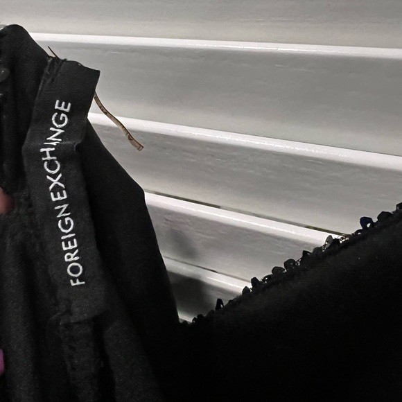 Black Peplum Top with Low Back - Picture 3 of 3